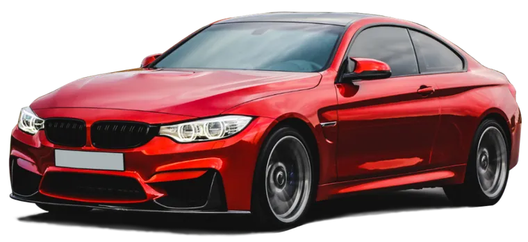 Red BMW sports car.